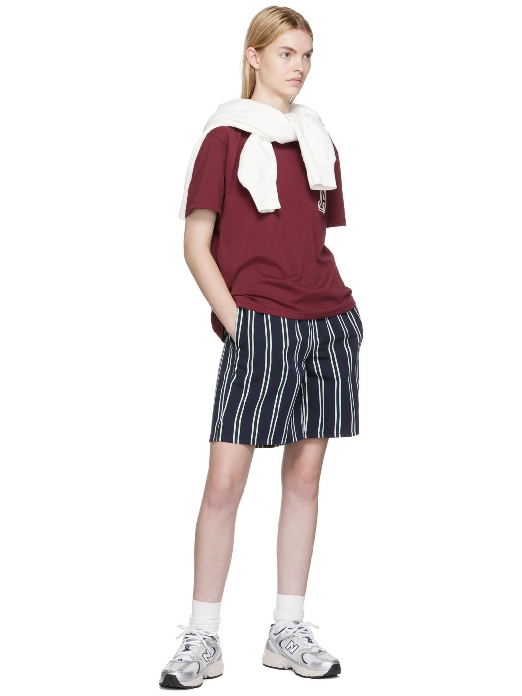 SSENSE Exclusive Navy Viscose Shorts - 4