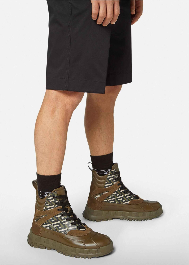 VERSACE Greca Rhegis La Greca Print Boots outlook