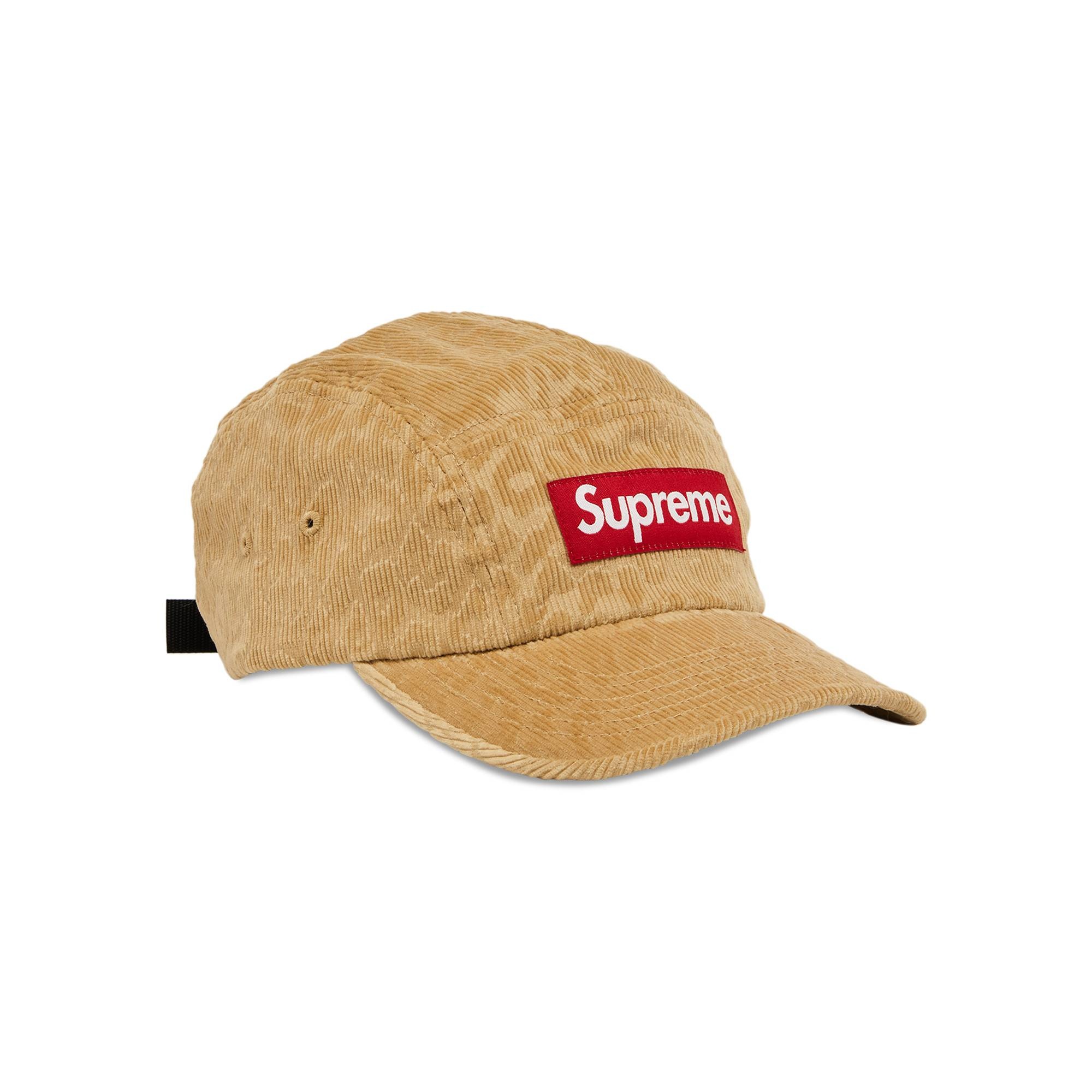 Supreme Leopard Corduroy Camp Cap 'Beige' - 2