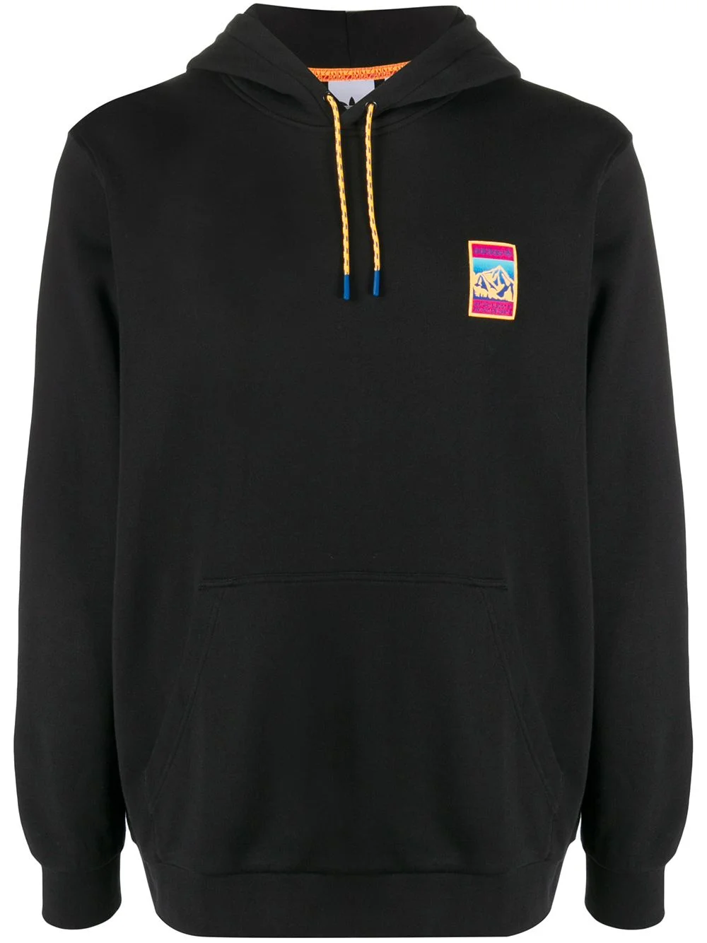 logo patch drawstring hoodie - 1
