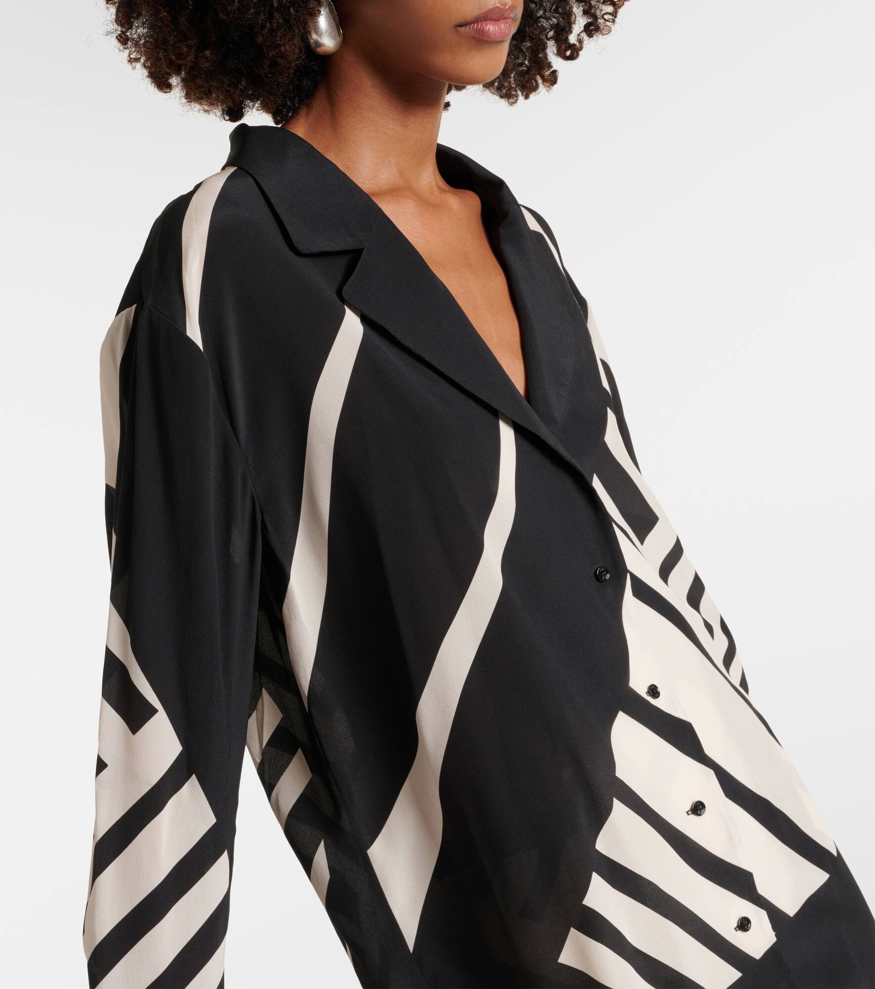 Printed silk shirt - 6