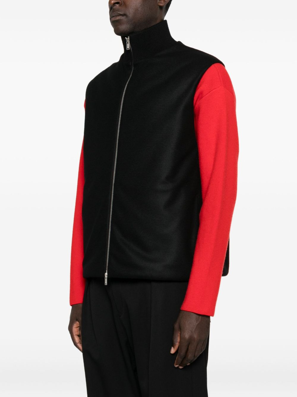 high-neck zip-front vest - 3
