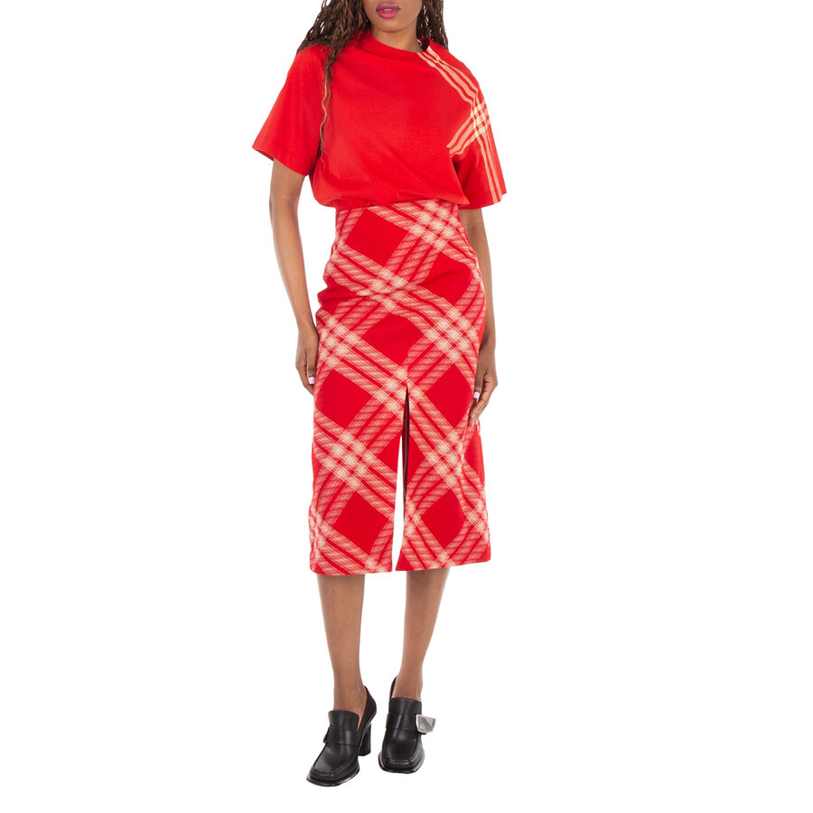 Burberry Check Wool Skirt - 4