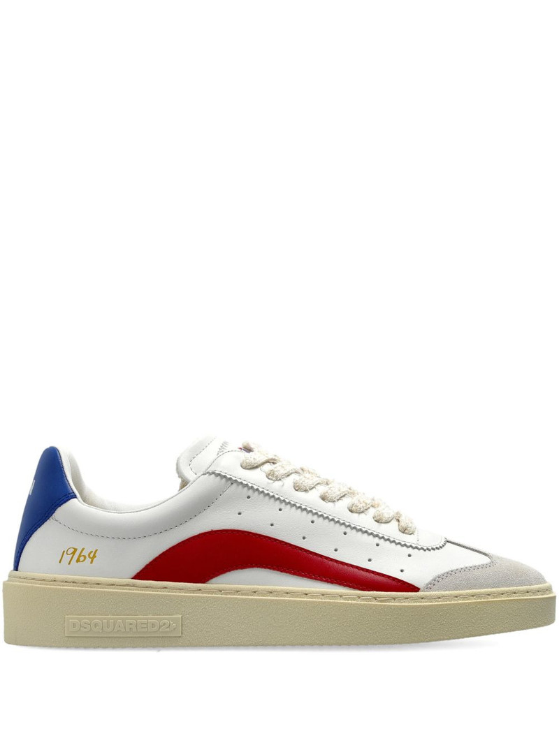 logo-detail leather sneakers 1