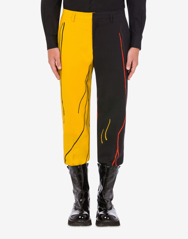 Moschino TONY VIRAMONTES ARCHIVE TWO-TONE TROUSERS outlook