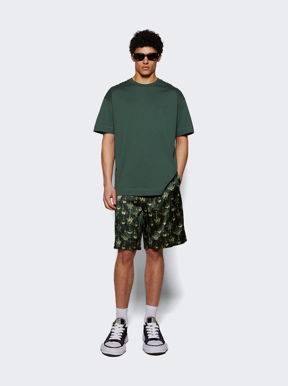 Tailored Jogger Shorts Dark Green - 5