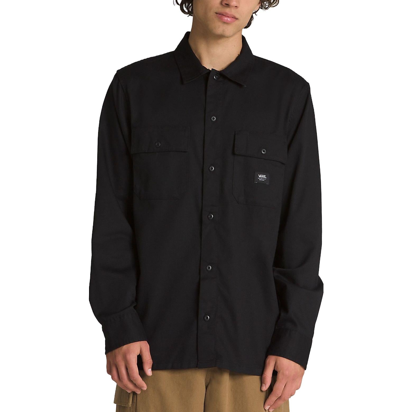 Vans Sparwood Long Sleeve Buttondown Shirt 'Black' VN000AARBLK - 3