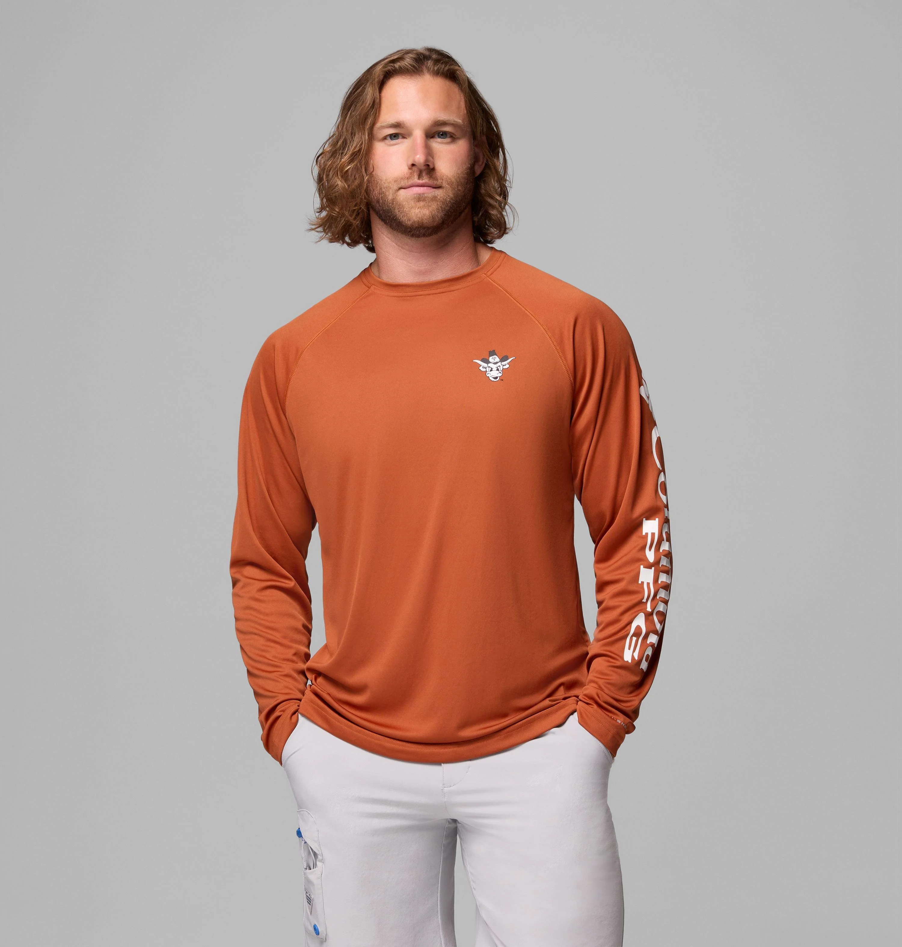 Men's Collegiate PFG Terminal Tackle Long Sleeve Shirt - Texas - 1