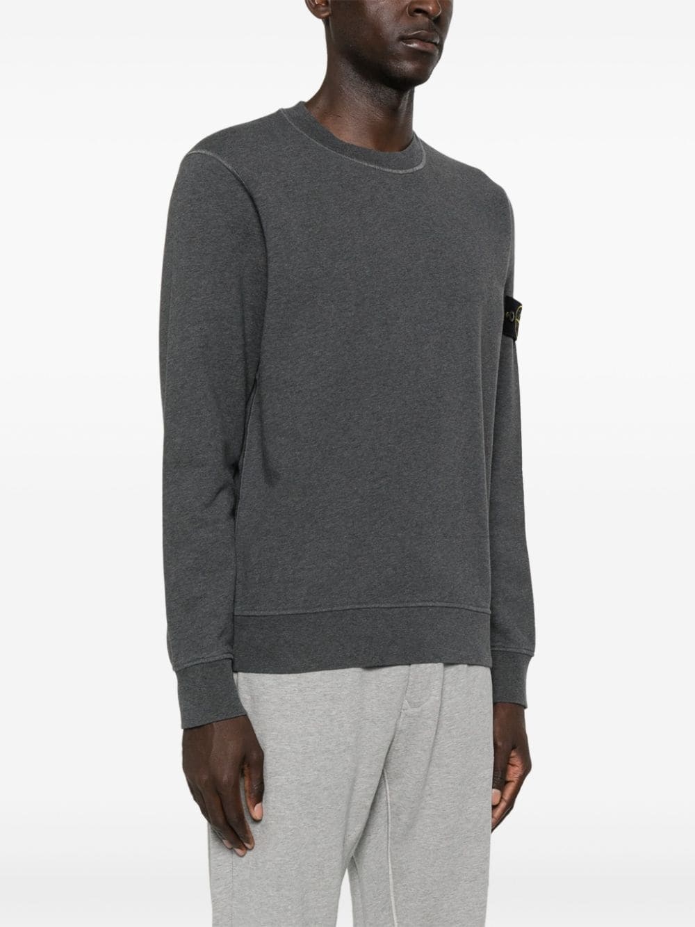 Compass-badge cotton sweatshirt - 3