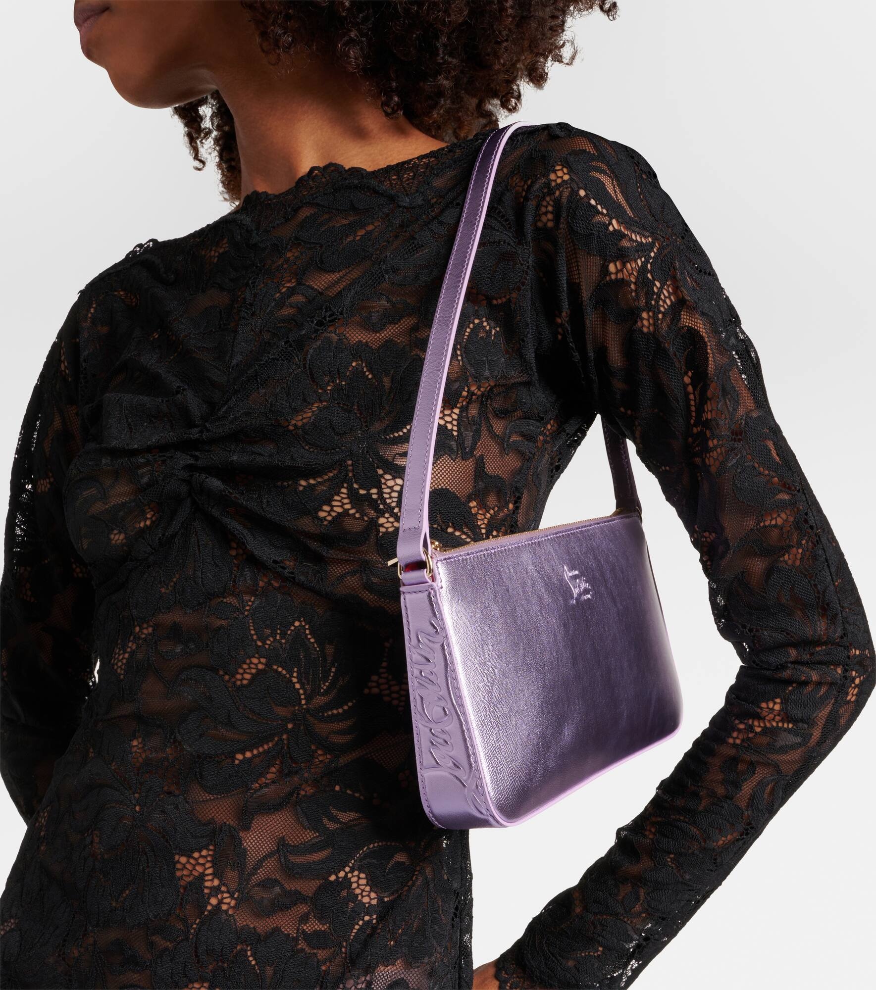 Loubila metallic leather shoulder bag - 7