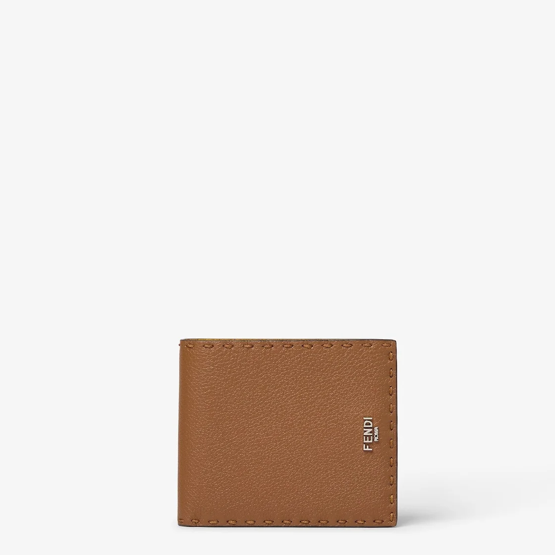 Selleria Wallet Tan-color and sunflower yellow Selleria bi-fold wallet with 134 hand-sewn stitches - 1