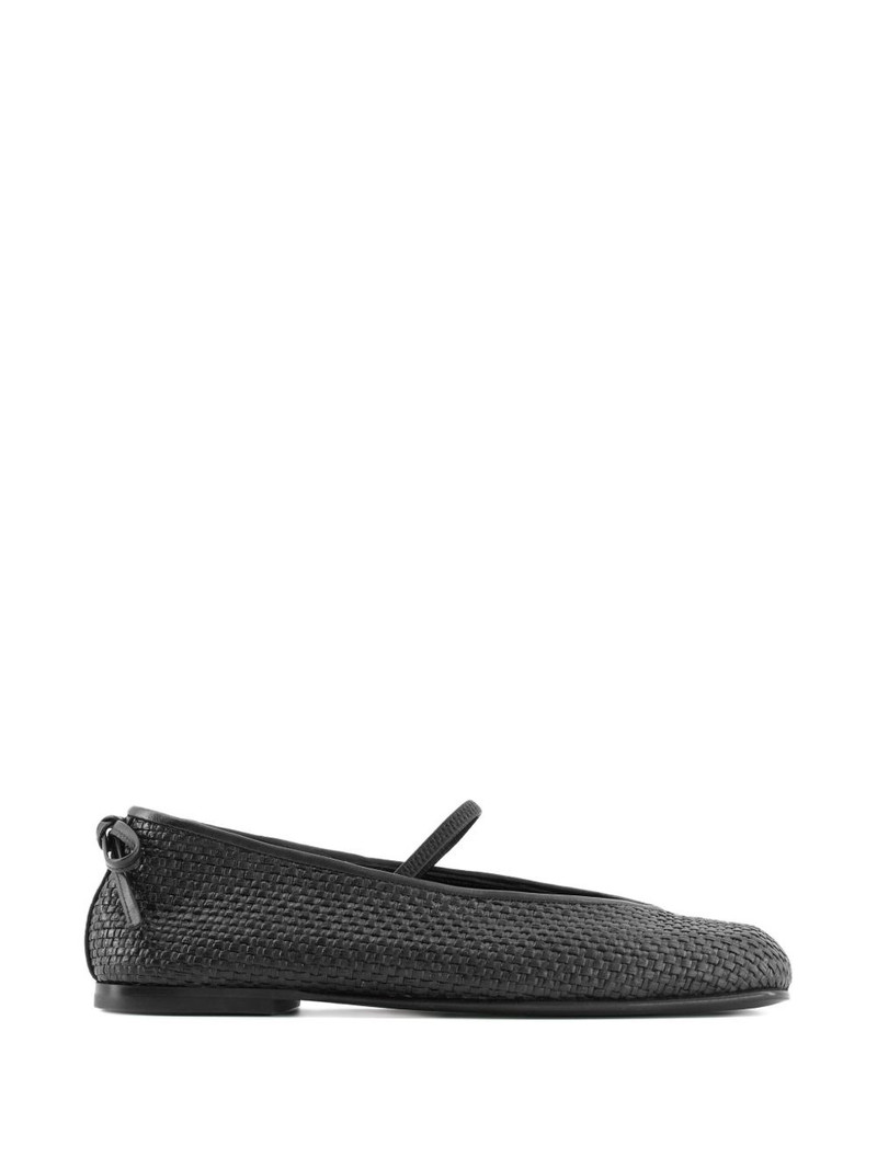 raffia bow ballet flats 1