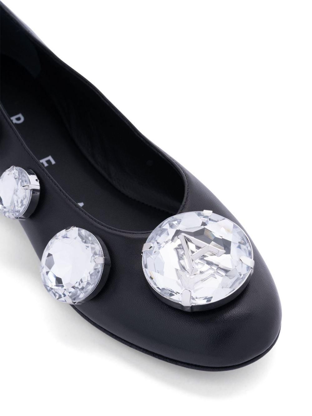 crystal-embellished ballerina shoes - 5