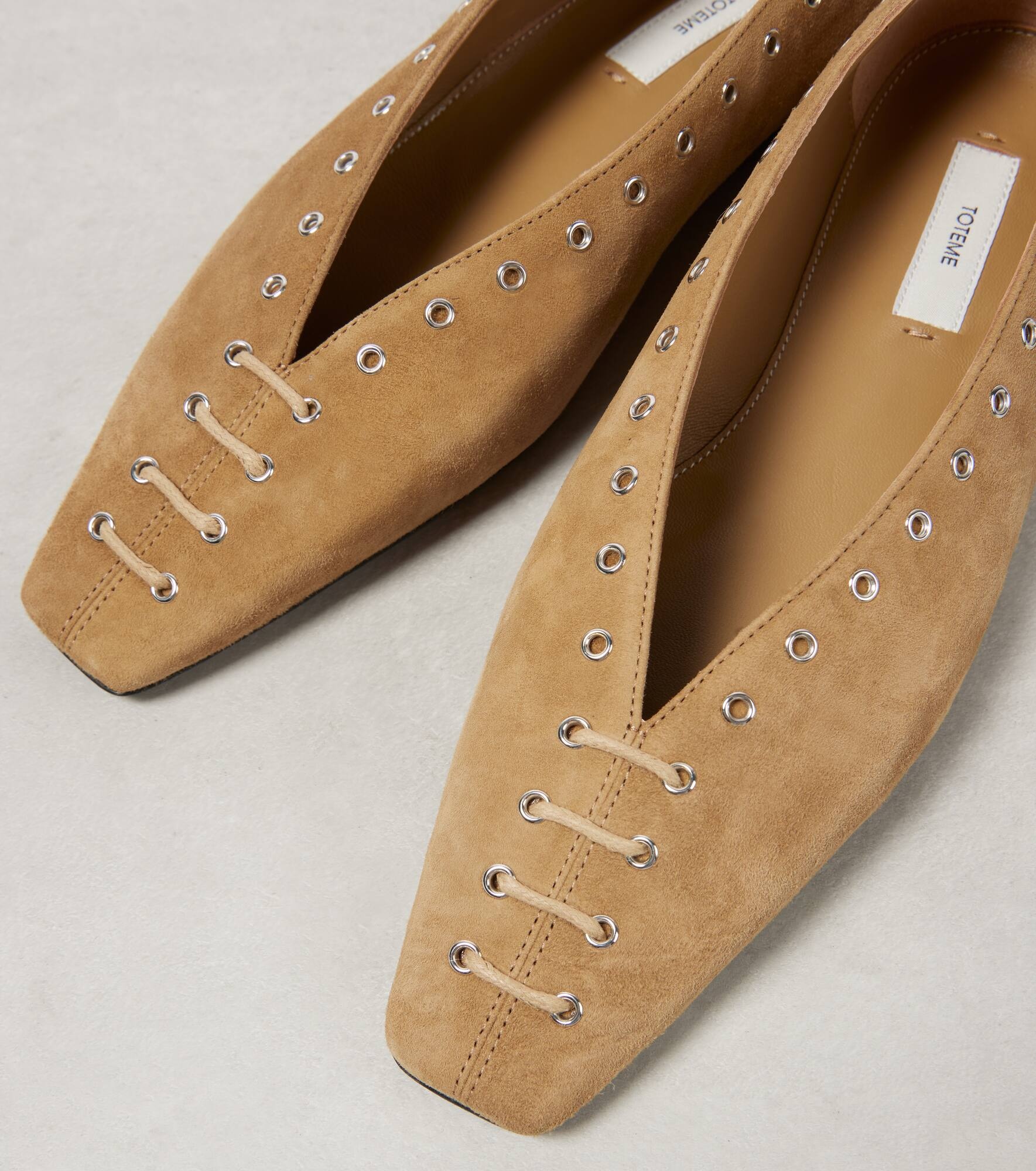 Suede ballet flats - 5