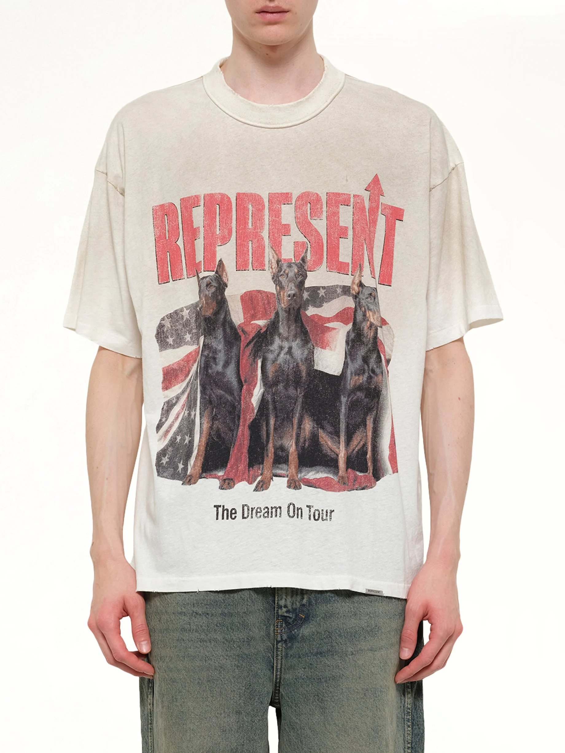 Dream On Tour T-Shirt in Washed Ecru - 1