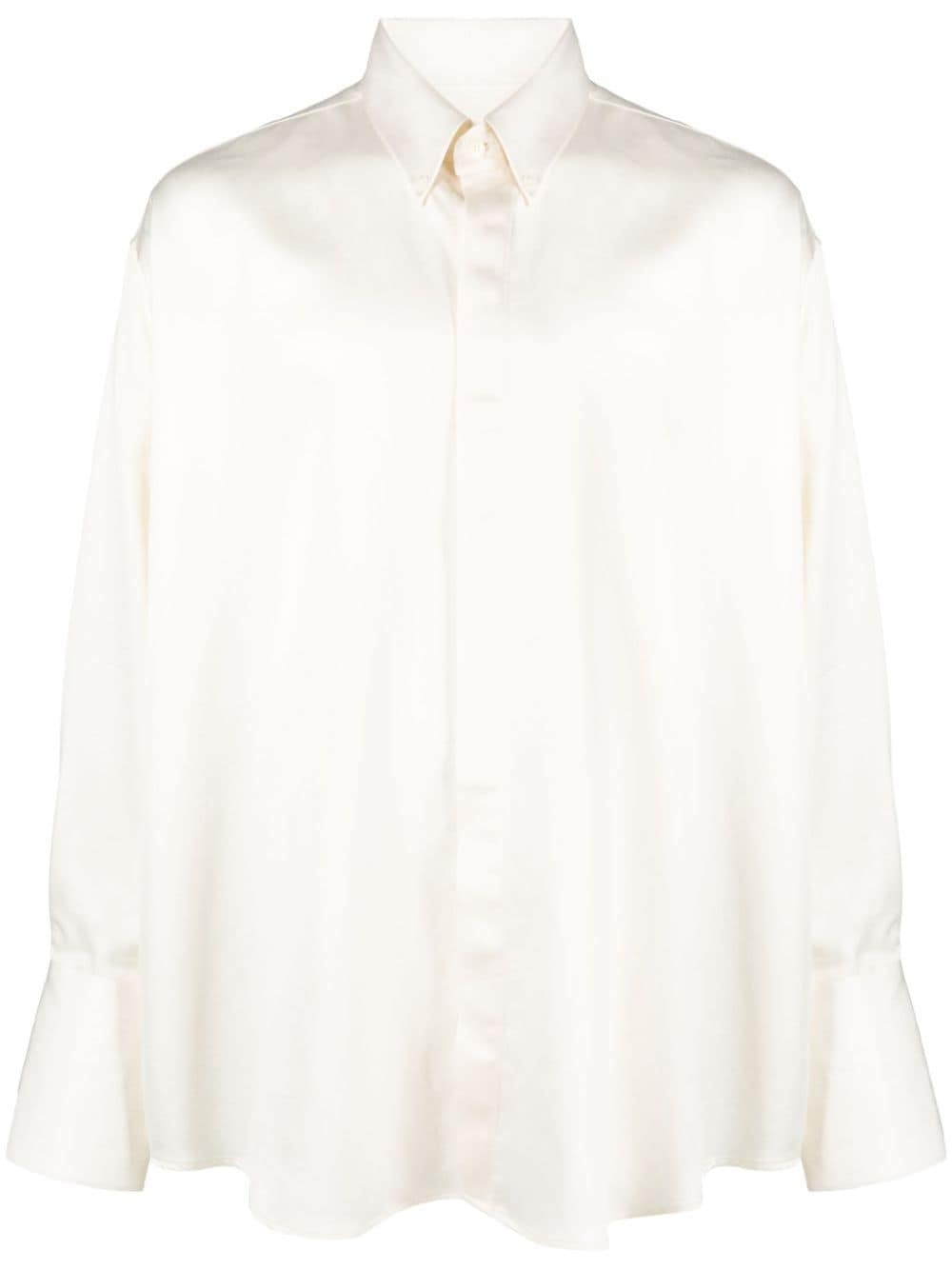 long-sleeve silk blouse - 1