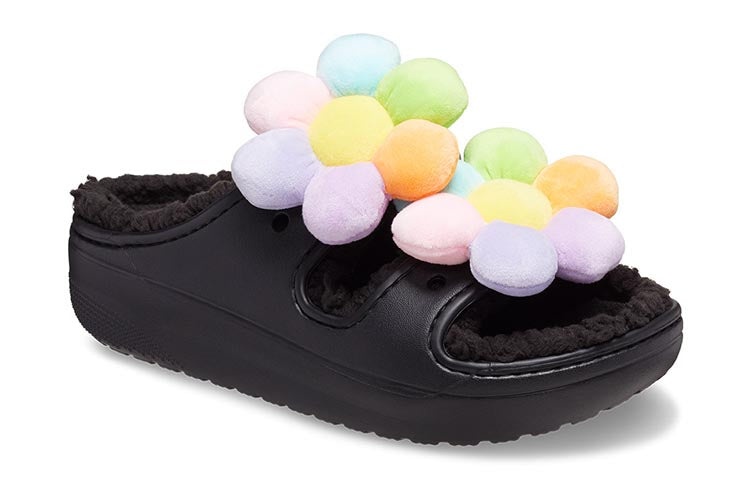 (WMNS) Crocs Classic Cozy Daisy Clogs 'Black Multi' 209240-001 - 3