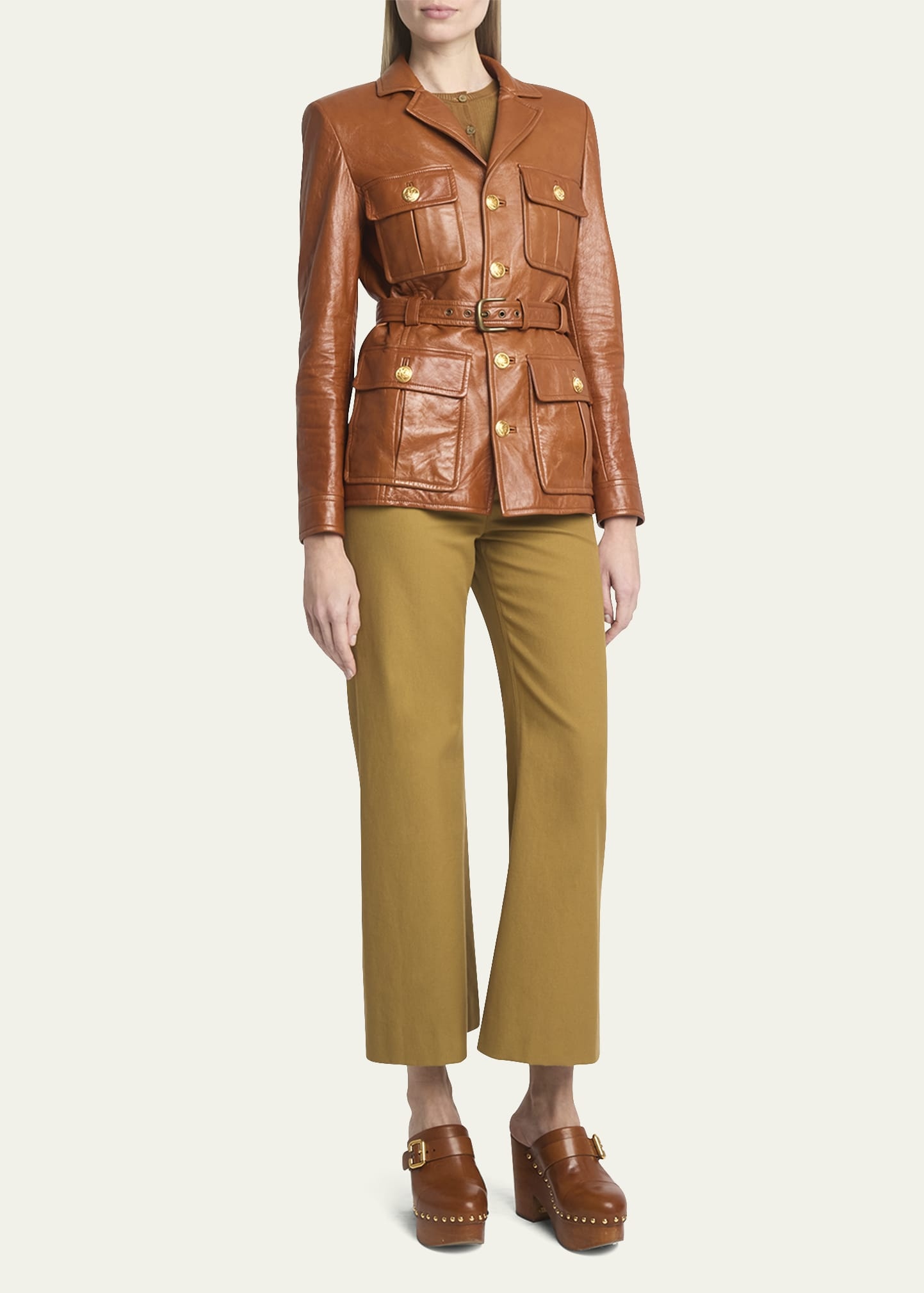 【関税&送料込】Chloe Military Style Jacket Chloe Cotton Military Jacket | Neiman Marcus