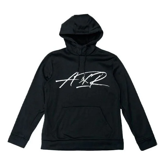 Air Jordan Therma Graphic Casual Sports Pocket hooded Pullover Black CK6792-010 - 1