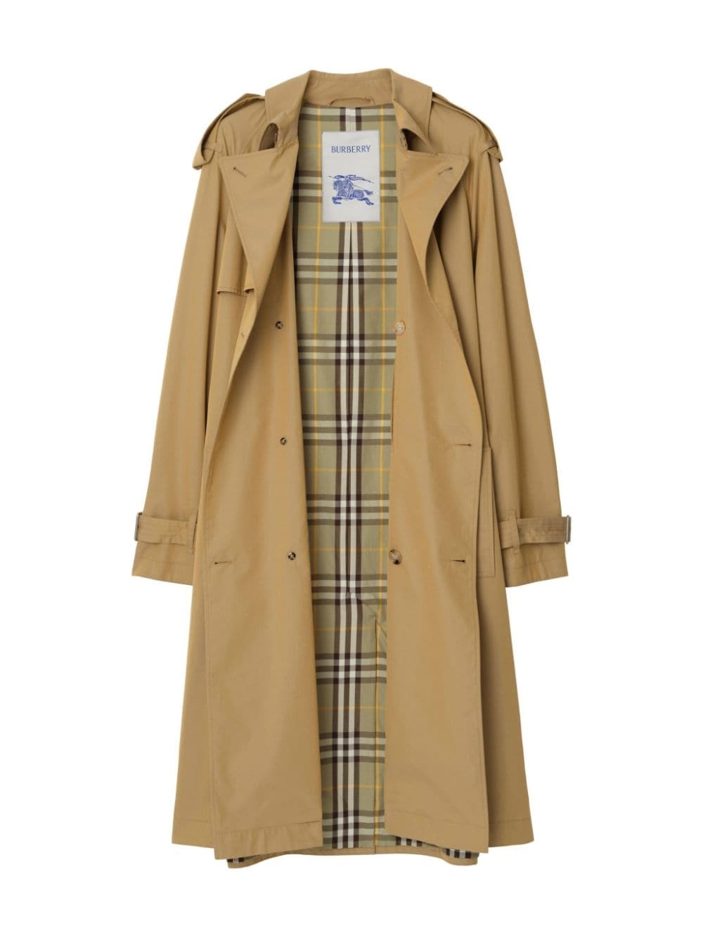 long garbadine trench coat - 6