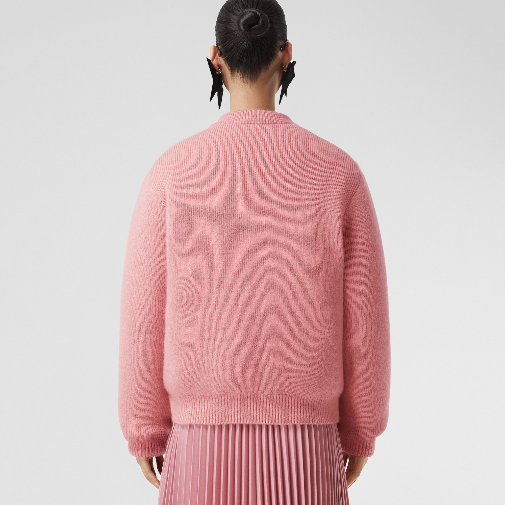 Crystal EKD Padded Wool Mohair Blend Cardigan - 4