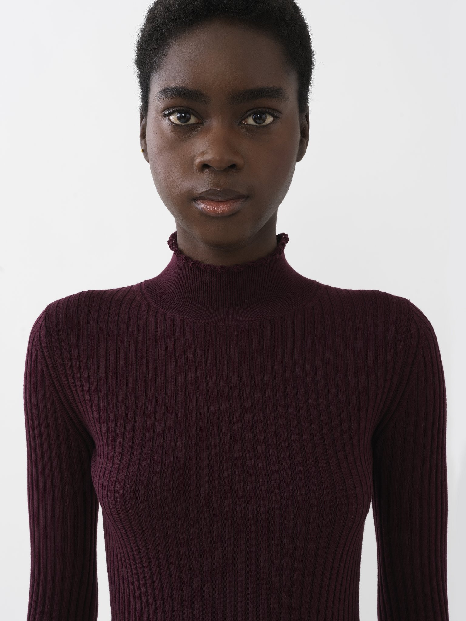 FITTED HIGH-NECK SWEATER - 6