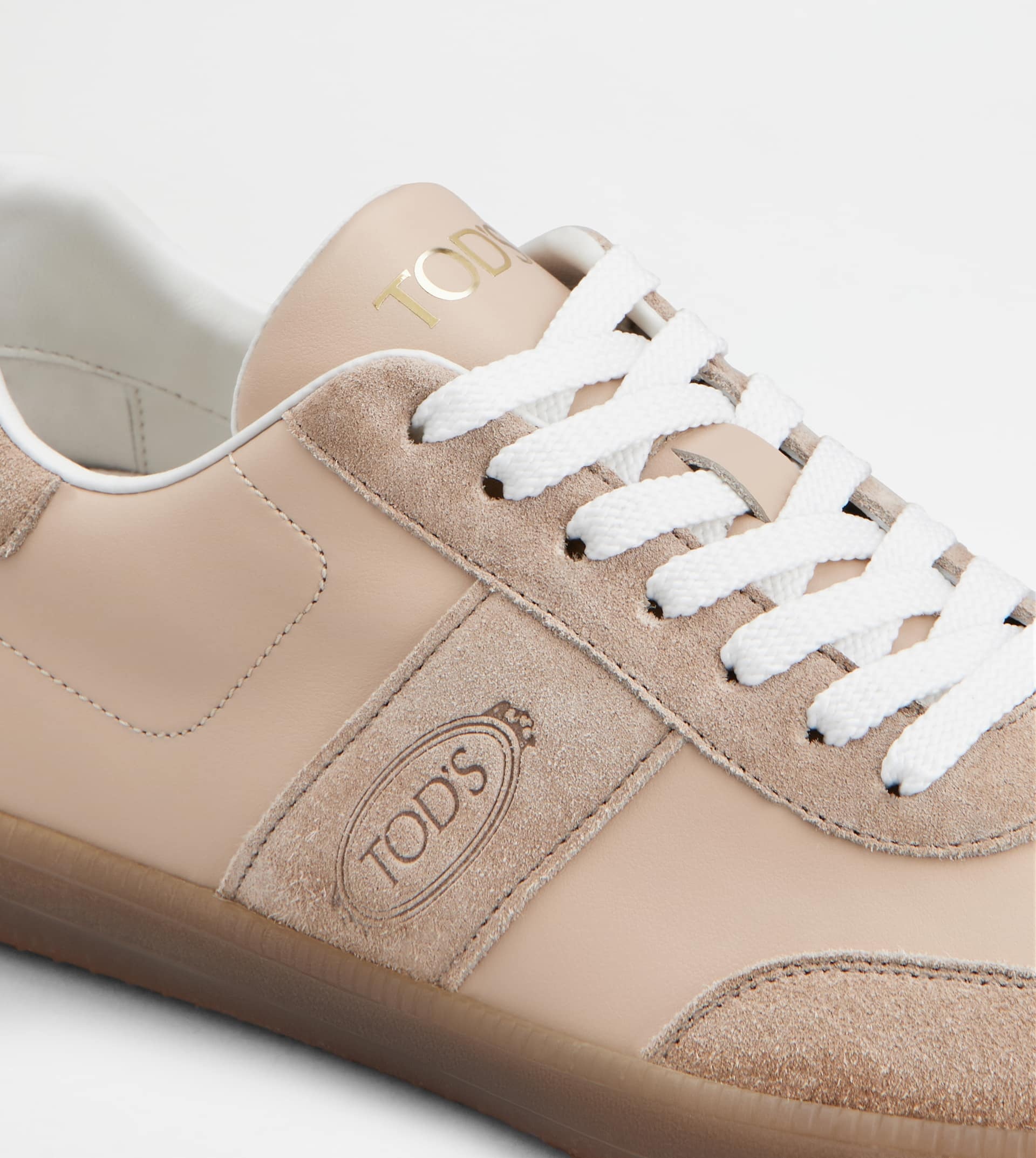 TOD'S TABS SNEAKERS IN LEATHER - PINK - 5