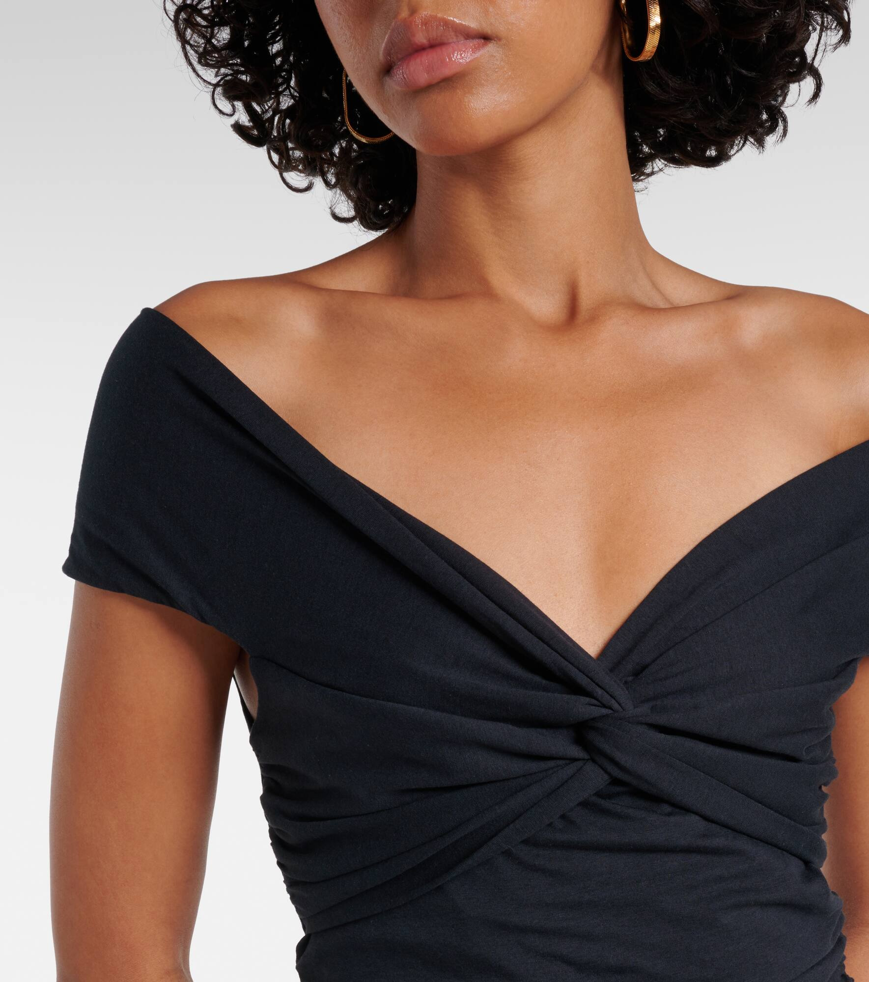 Soft Drape off-shoulder midi dress - 4