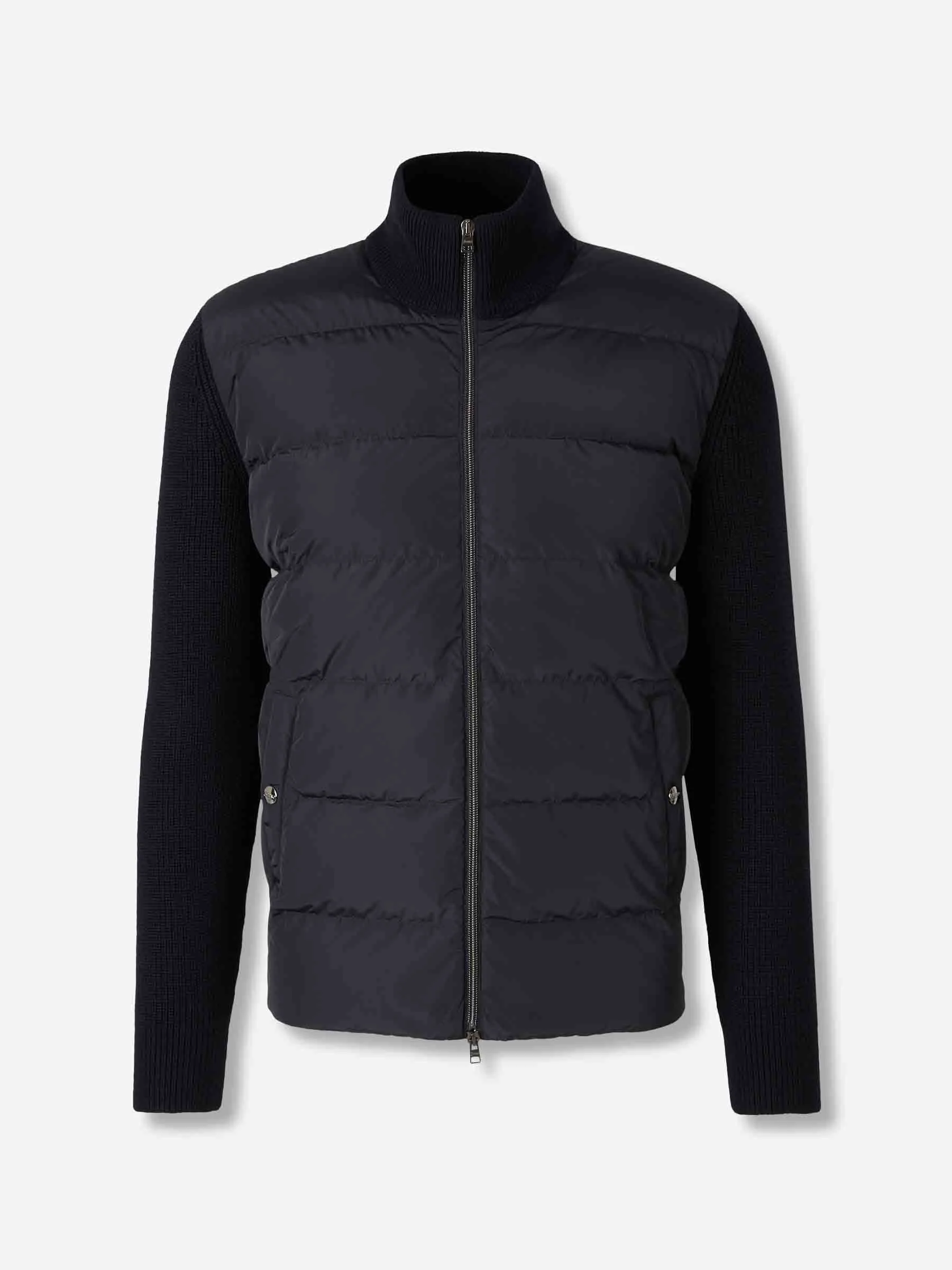 PADDED ZIP CARDIGAN - 1