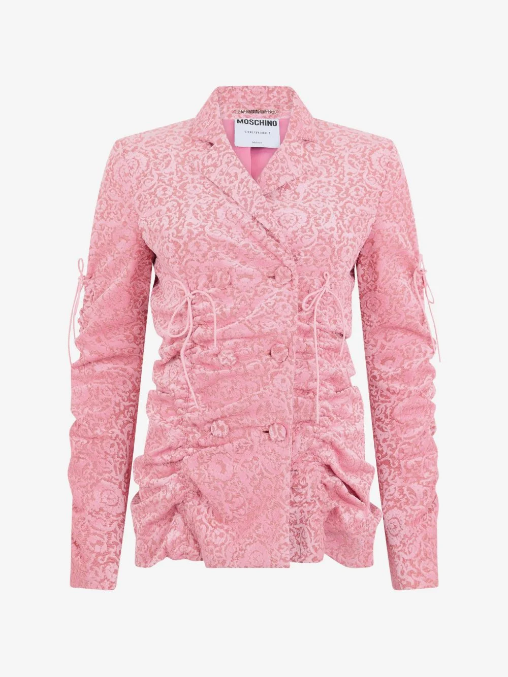 ruched-design blazer - 1