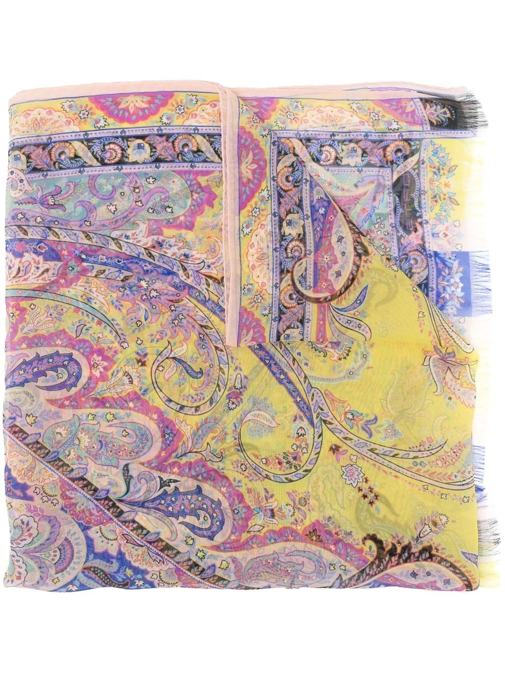 paisley-print silk scarf - 1