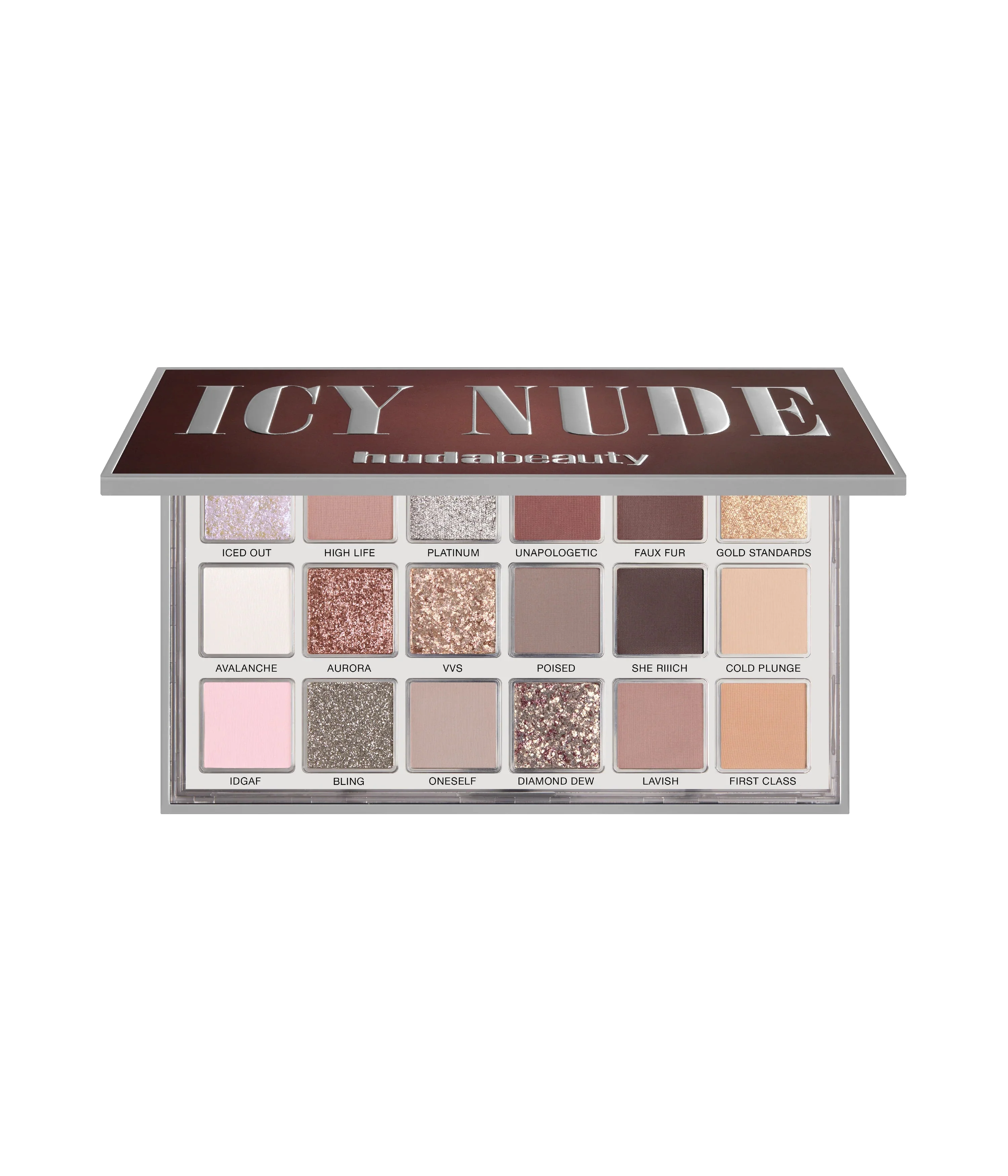 Icy Nude Eyeshadow Palette – 18 Matte, Glitter & Shimmer Shades - 1