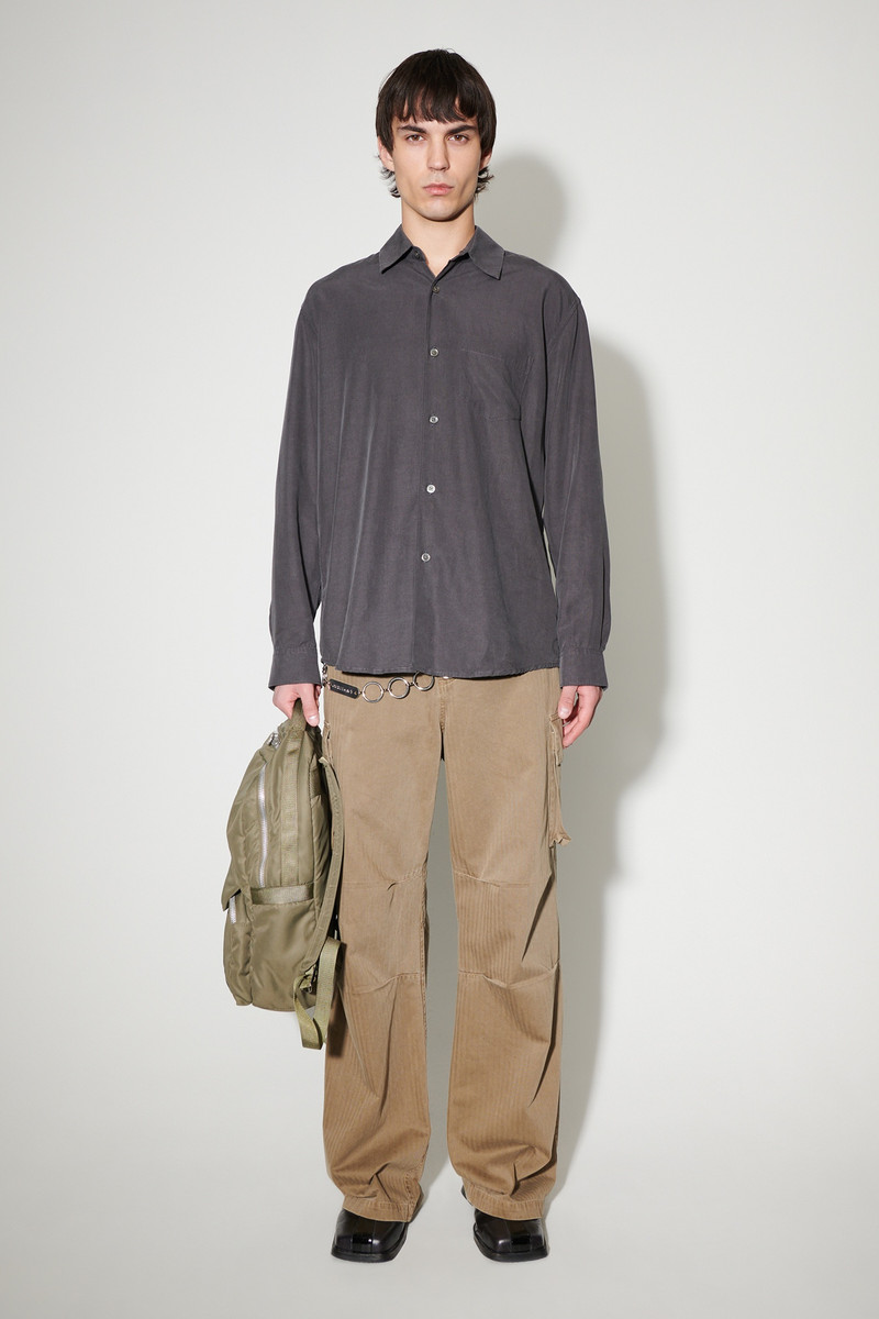 Our Legacy Initial Shirt Ash Grey Liquid Lyocell outlook