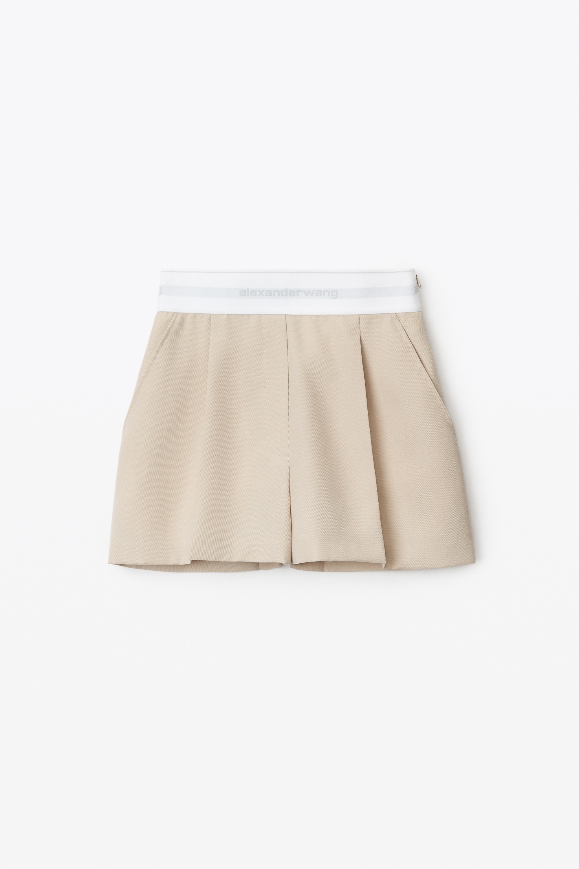 PLEATED SHORTS IN WOOL TAILORING - 1