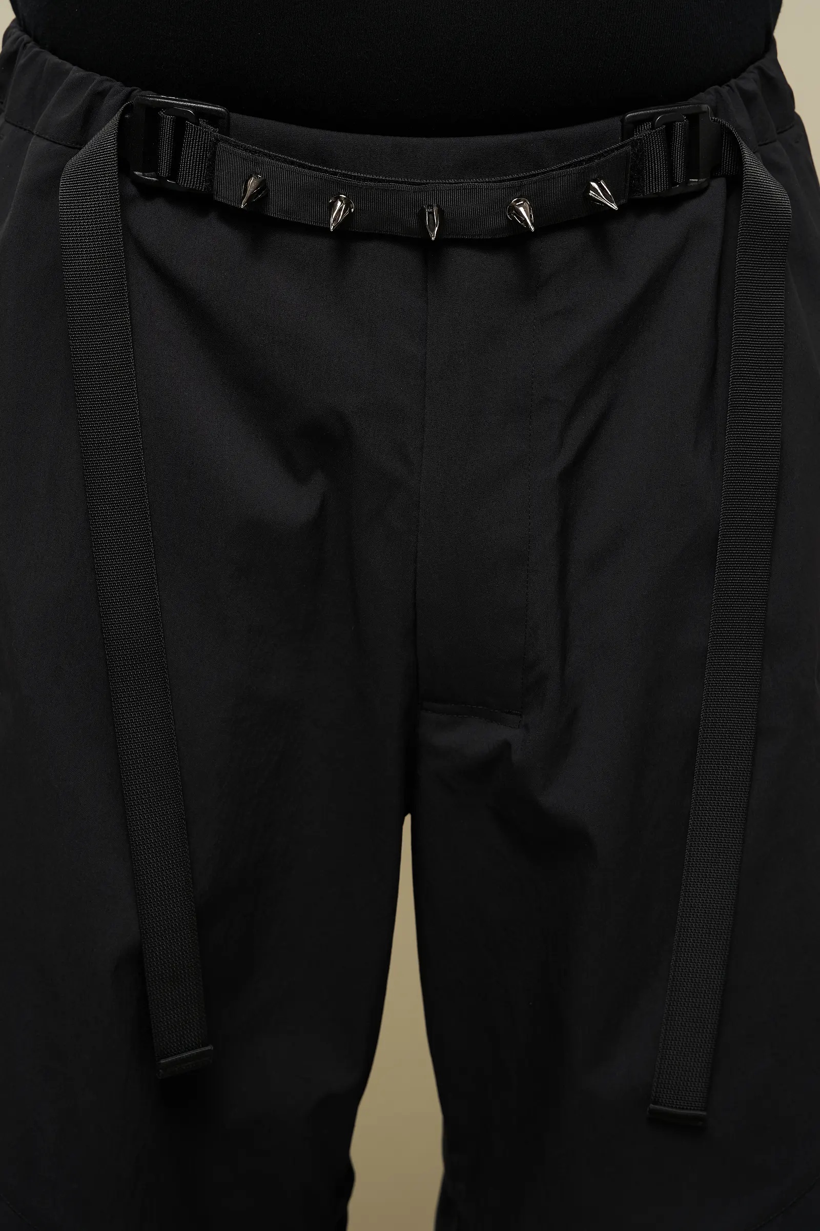 P56B-M Nylon Stretch Web Belt Trouser Black - 7