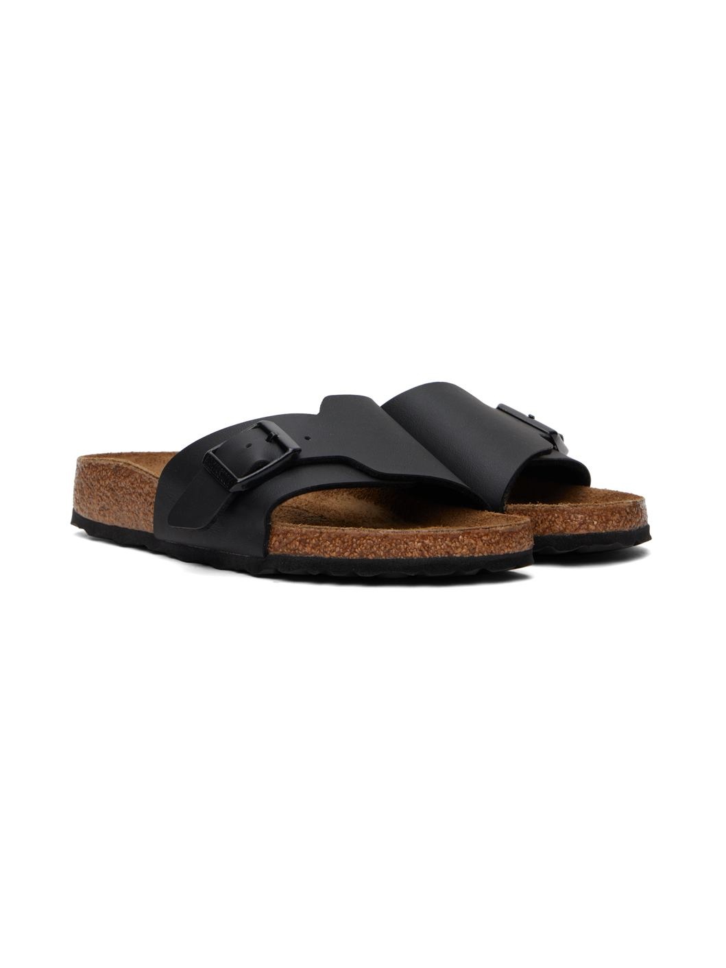 Black Narrow Catalina Sandals - 4