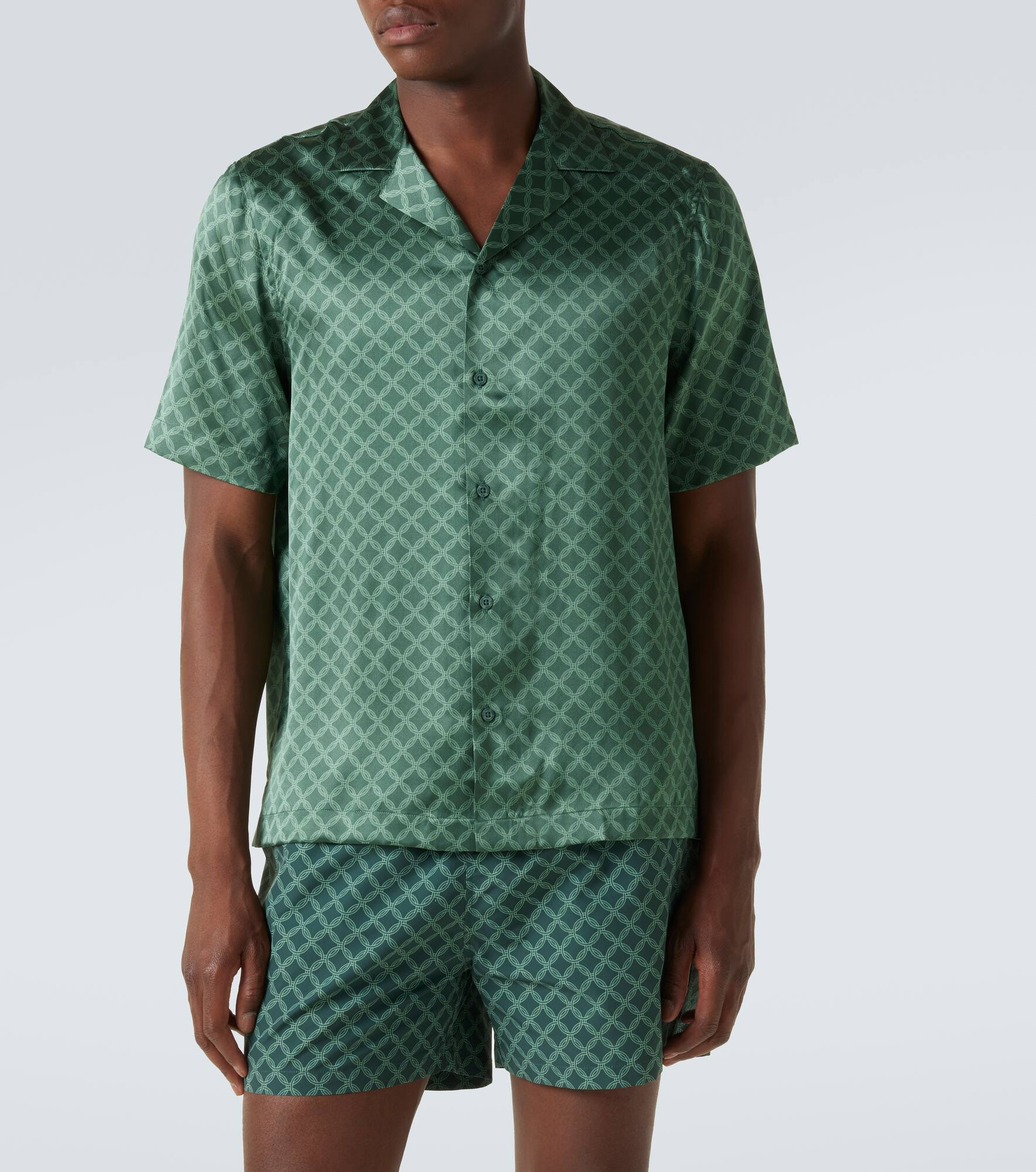 Roberto printed silk bowling shirt - 3