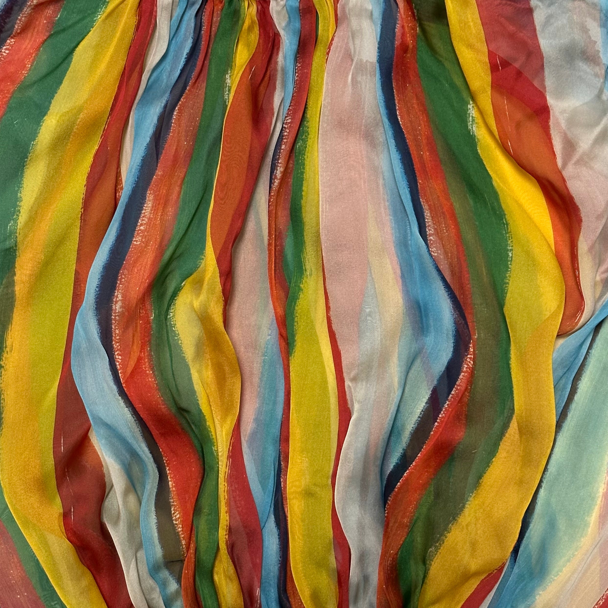 DOLCE&GABBANA Spring Summer 2002 Striped Silk Top - 4