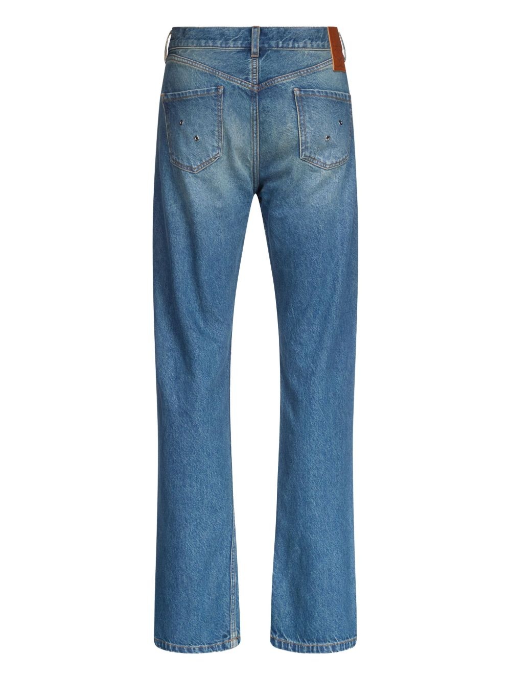 eyelet-embellished jeans - 2