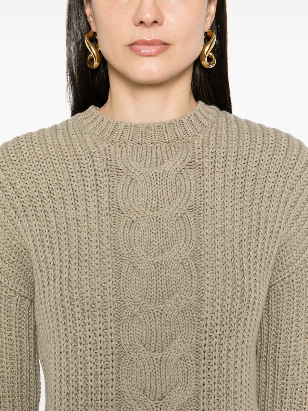 chunky cable knit jumper - 5