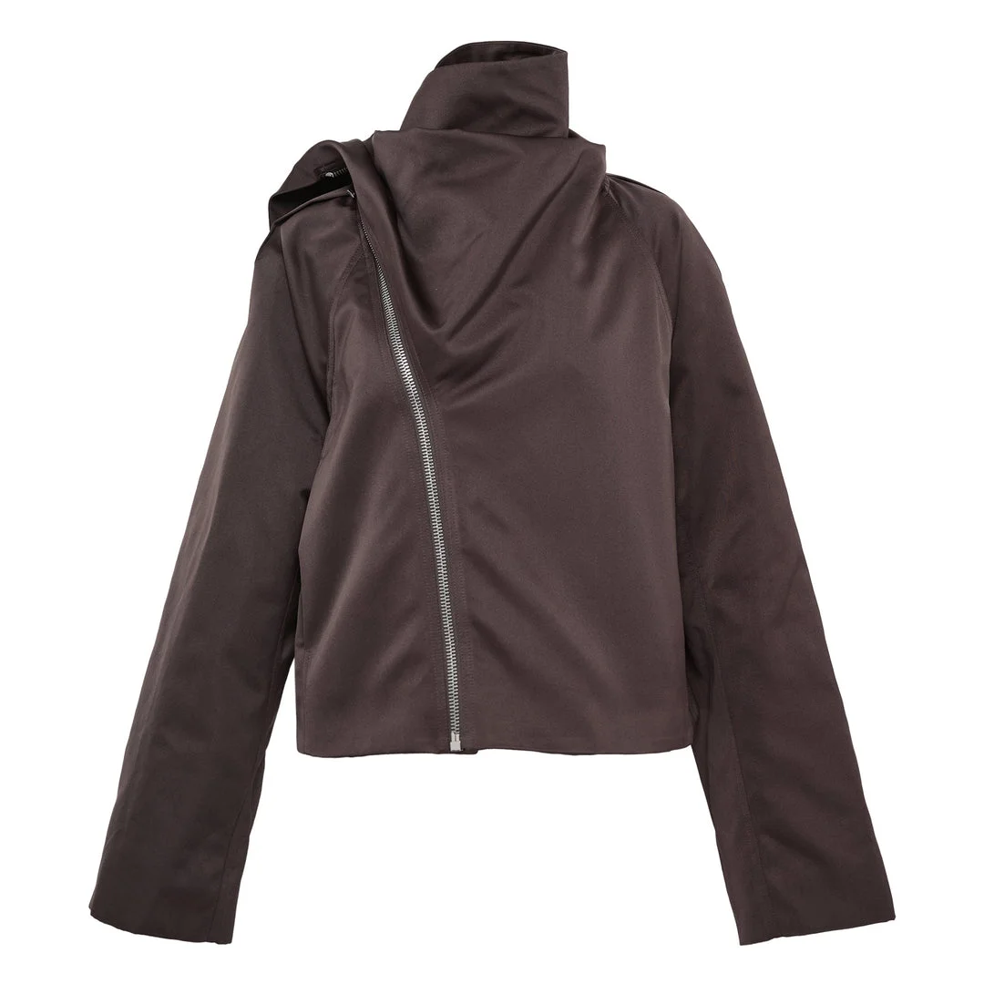 Cropped Scarf Flight Tech Jacket - 1