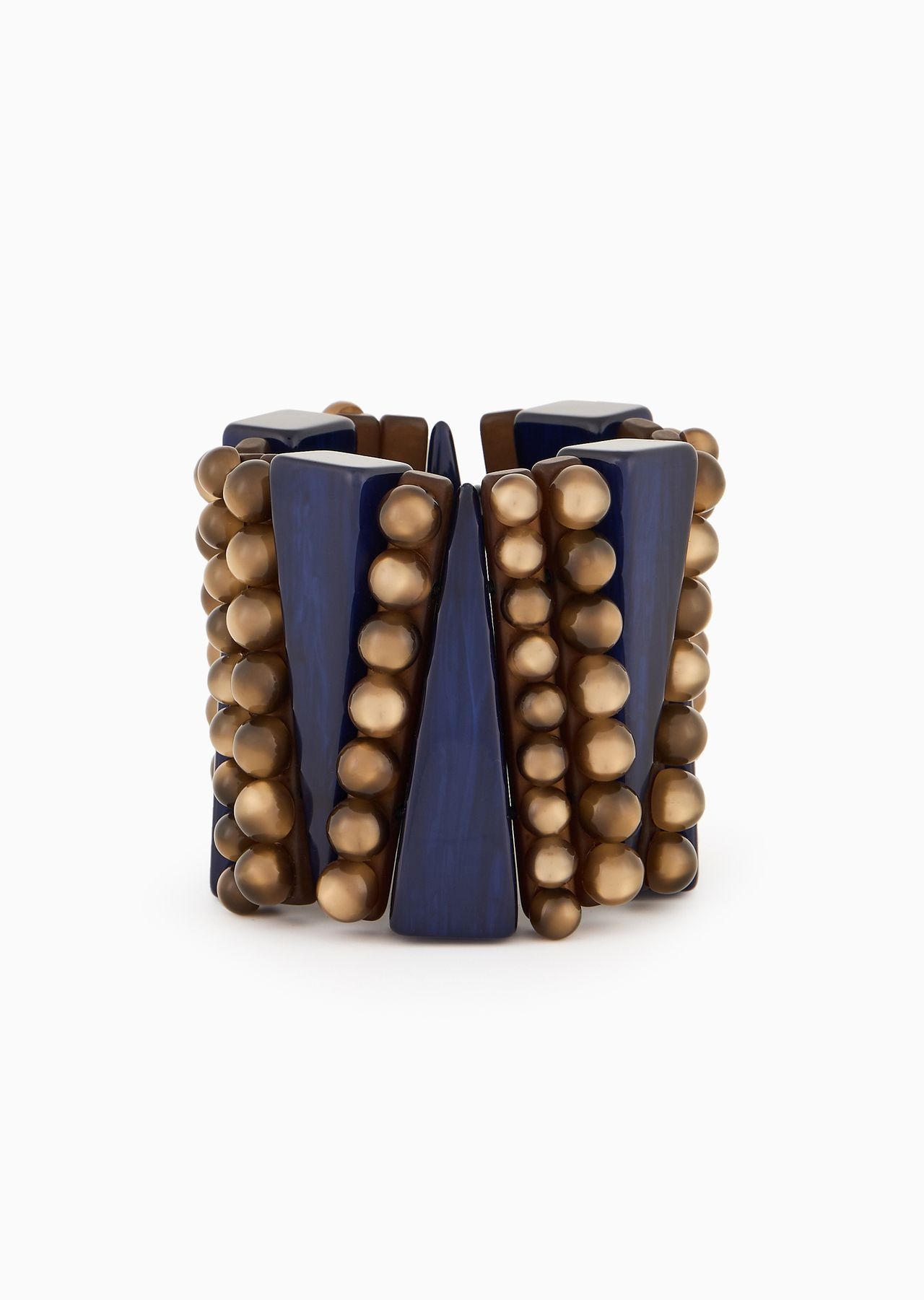 Stretch bracelet with spheres and geometric elements - 1