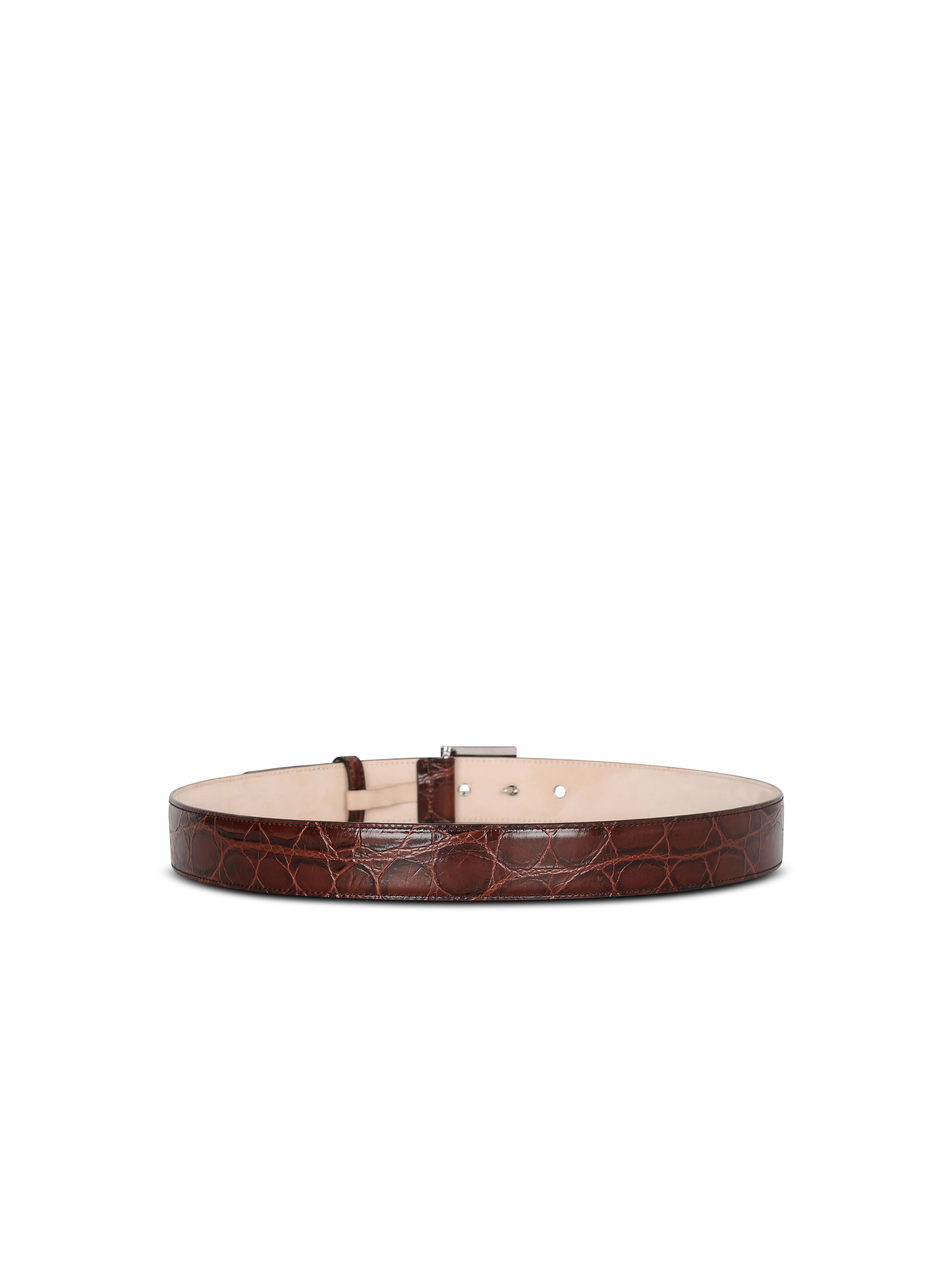 PB belt in crocodile-print leather - 3