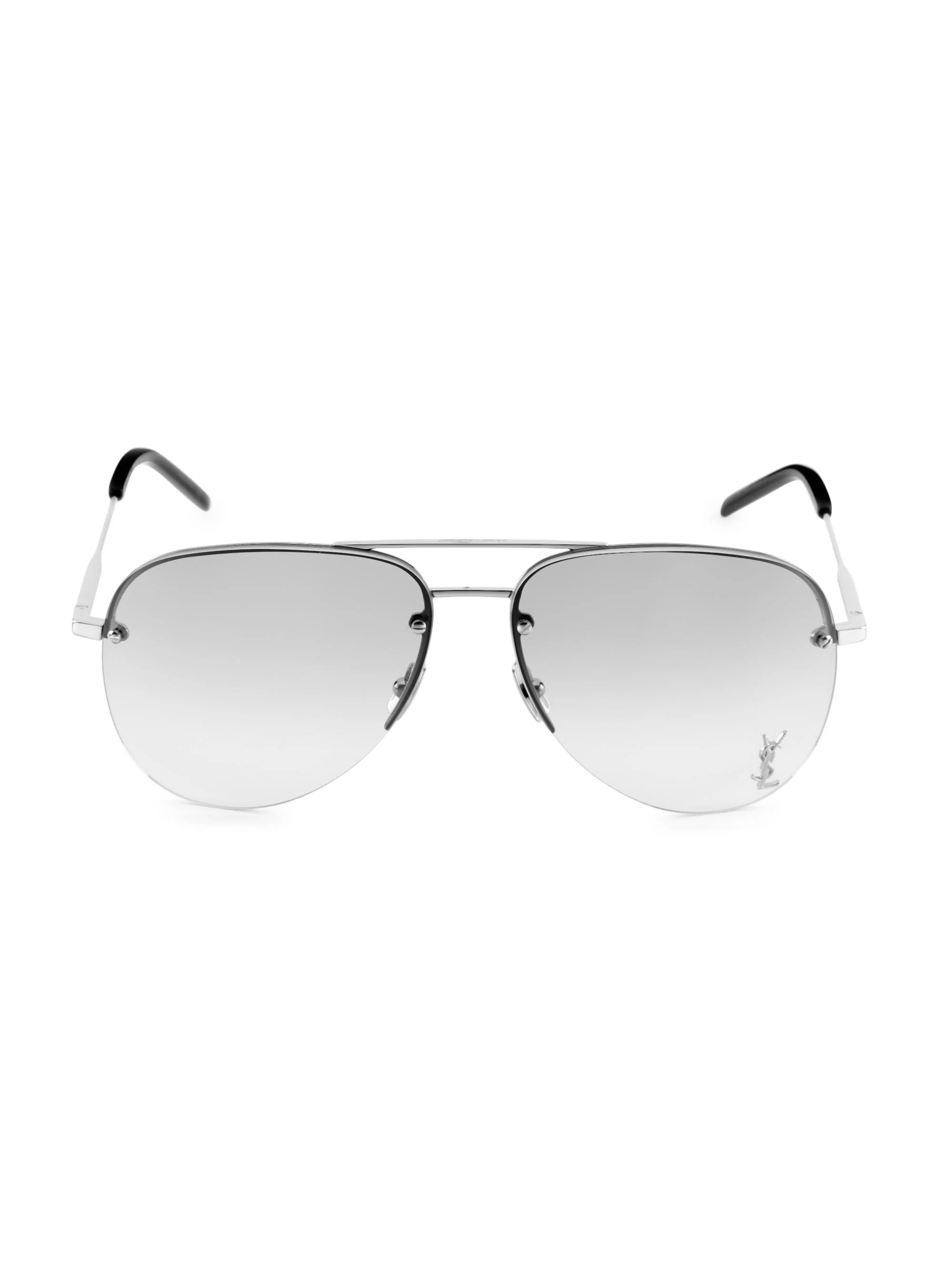 Men's Monogram Classic 59MM Pilot Sunglasses - Silver - 1