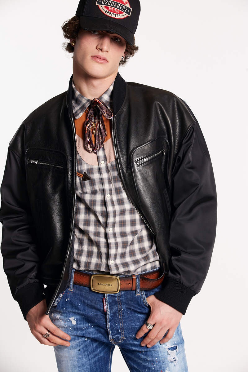 WESTERN AVIATOR LEATHER JACKET - 1