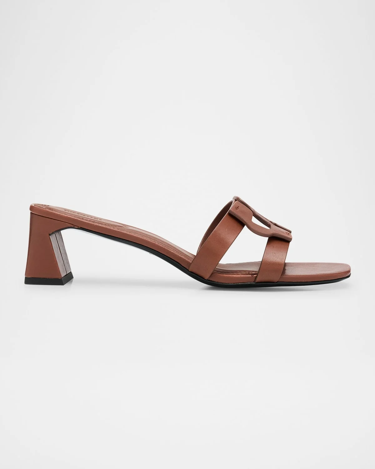 Leather Monogram Mule Sandals - 1