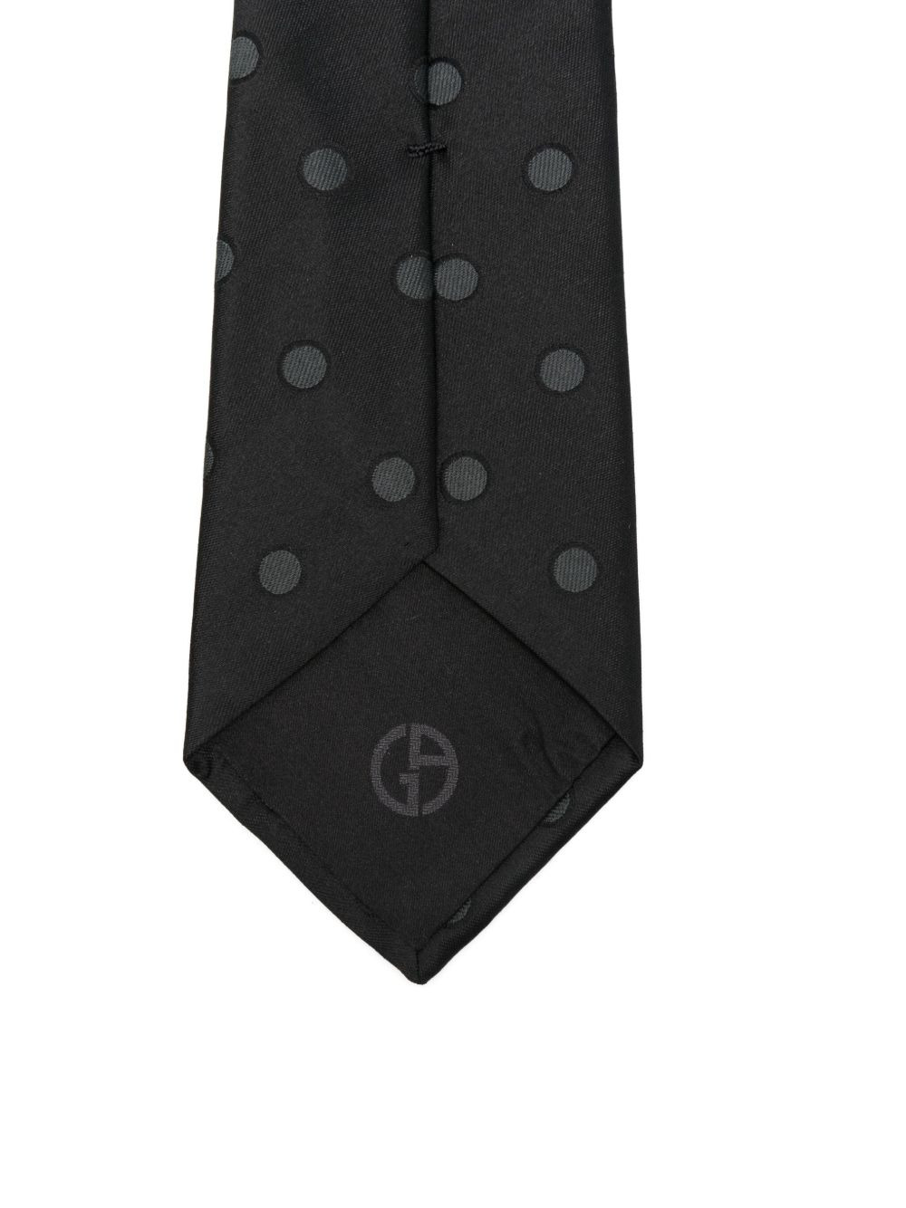 polka-dot silk tie - 2