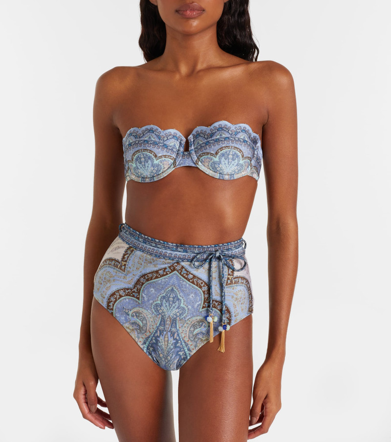 Zimmermann Wanderlust printed bikini top outlook