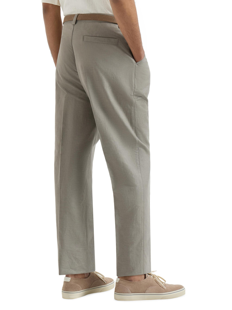 Men's Cotton and Linen Panama Trousers - Khaki 3
