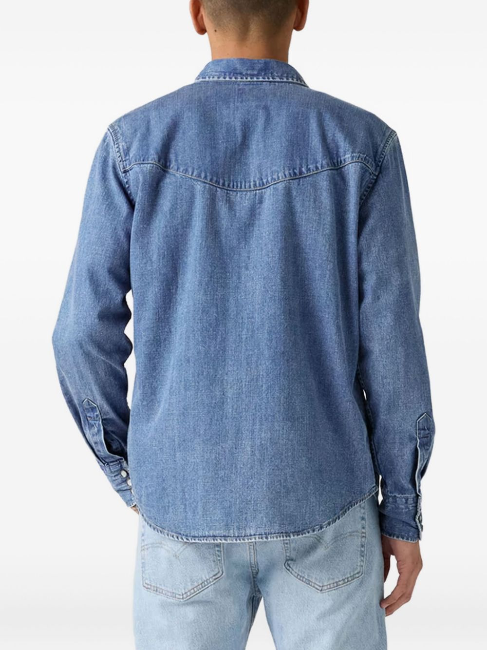 pocket-detail denim shirt - 3